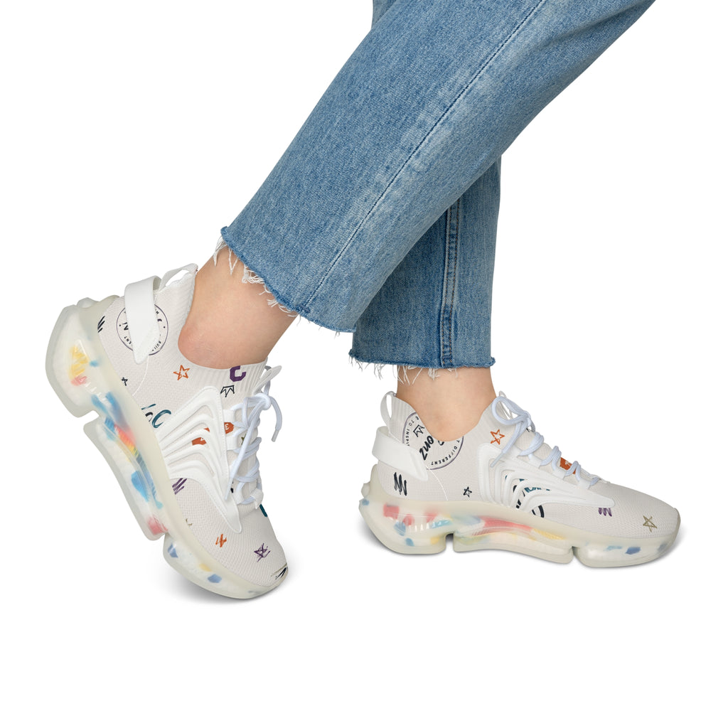 3SonZ Multicolor Number & Star Pattern Women's Mesh Sneakers | Breathable Athletic Shoes