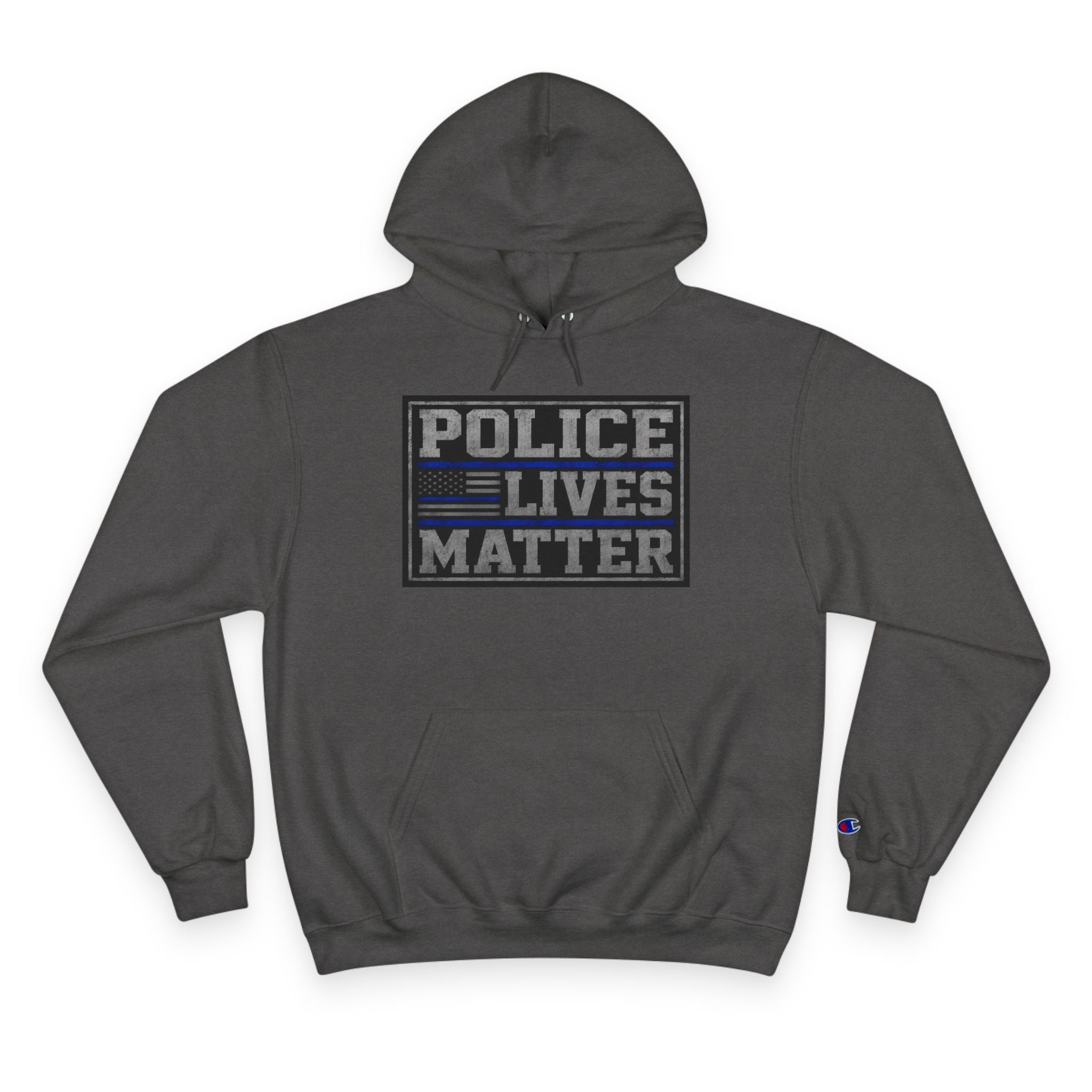 Police Lives Matter Hoodie | Thin Blue Line, Patrol Car Back Graphic