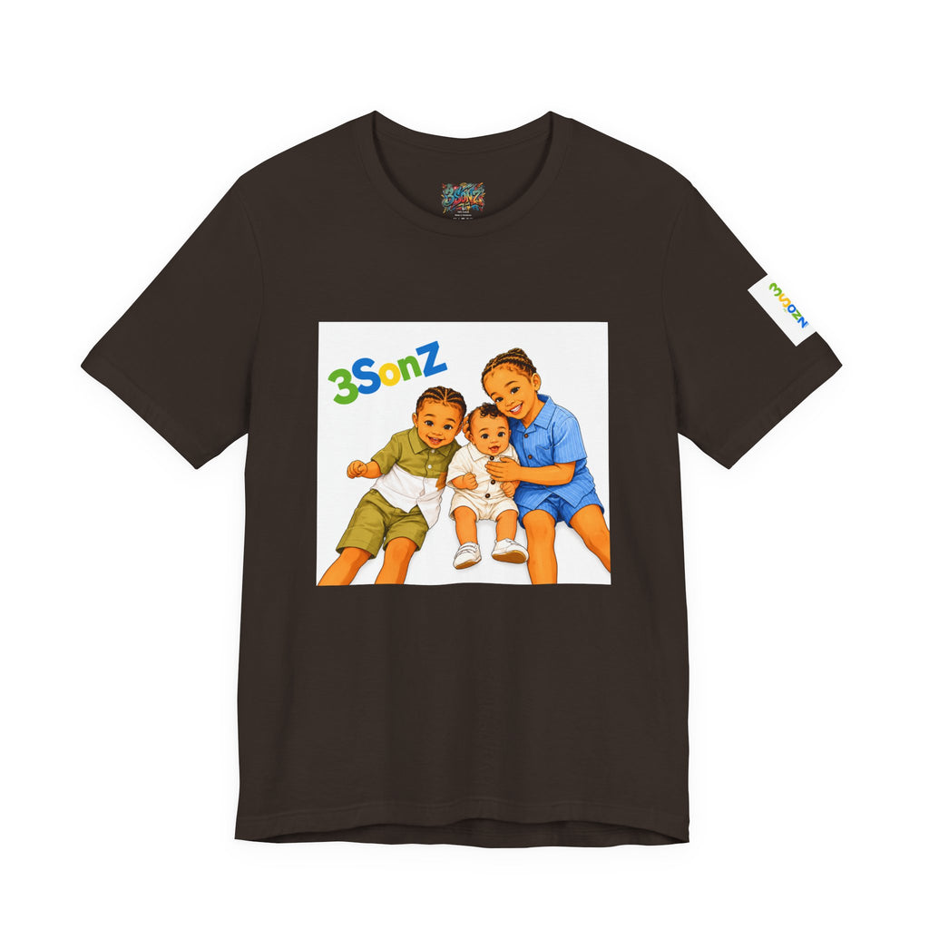 3Sonz Kids Illustration Tee | Siblings Cartoon Portrait T-Shirt