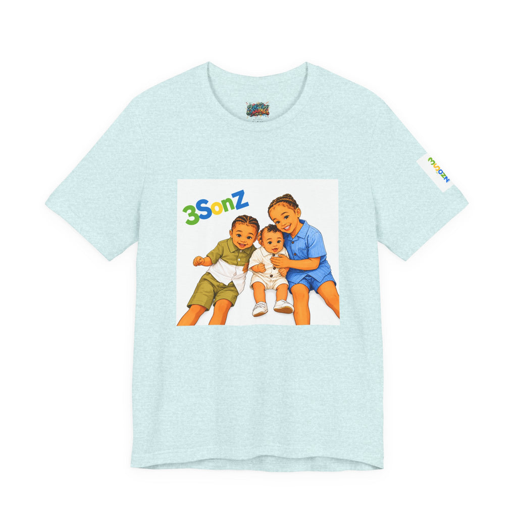 3Sonz Kids Illustration Tee | Siblings Cartoon Portrait T-Shirt