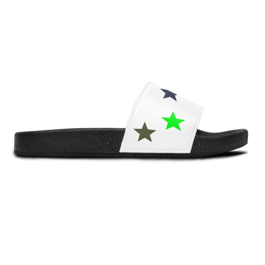 Multicolor Star Pattern Women's Slide Sandals | Colorful Stars Slides