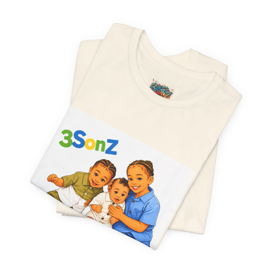 3Sonz Kids Illustration Tee | Siblings Cartoon Portrait T-Shirt