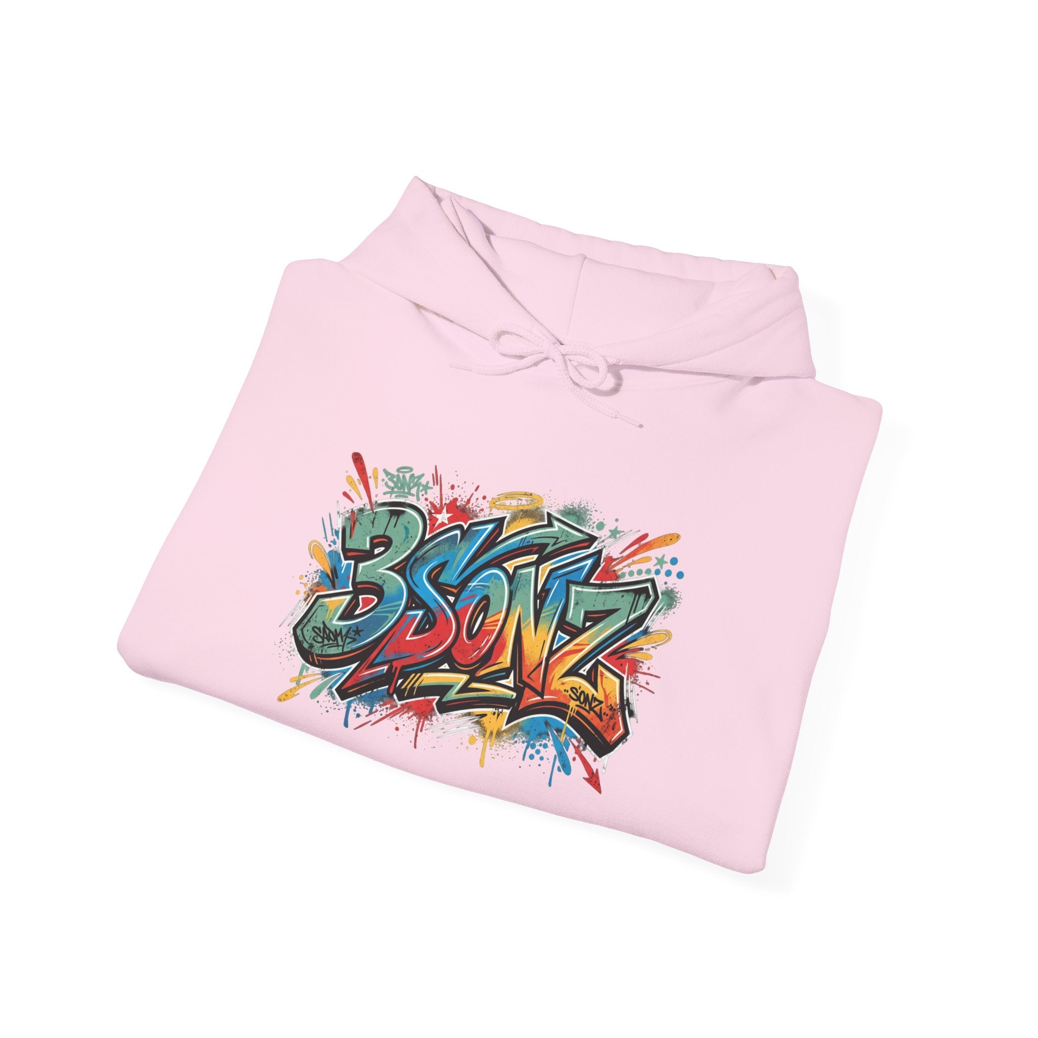 Graffiti Family Hoodie – Colorful Street Art Pullover ("Family" & "3Sonz")