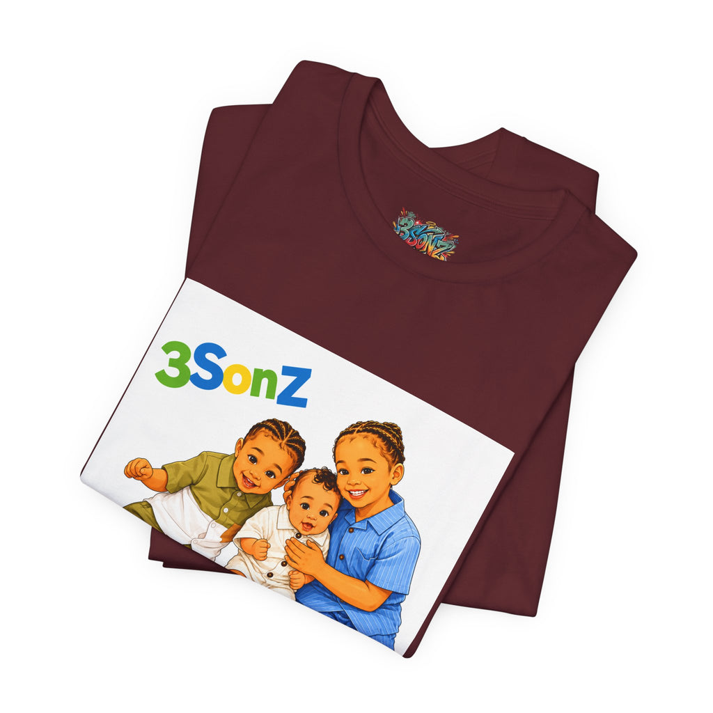 3Sonz Kids Illustration Tee | Siblings Cartoon Portrait T-Shirt